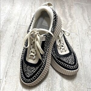 Dolce Vita Black and Cream Sneakers